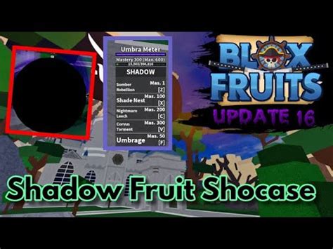 Blox Fruit Shadow Fruit Showcase In Bf Youtube