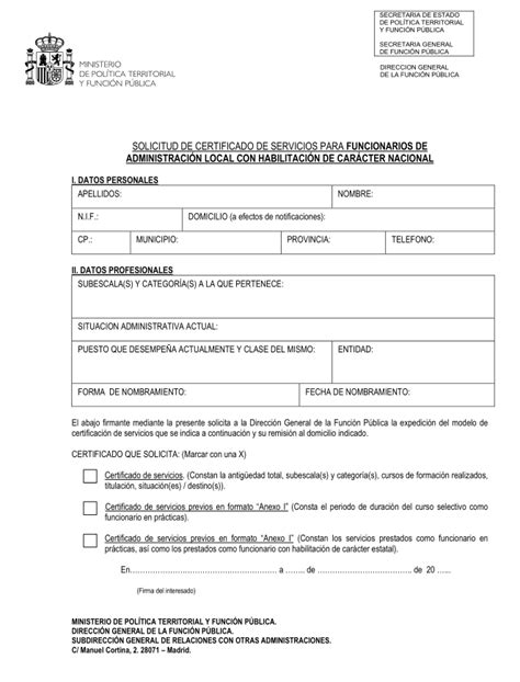 Descargar Formato De Formato De Solicitud De Certificado De Servicios