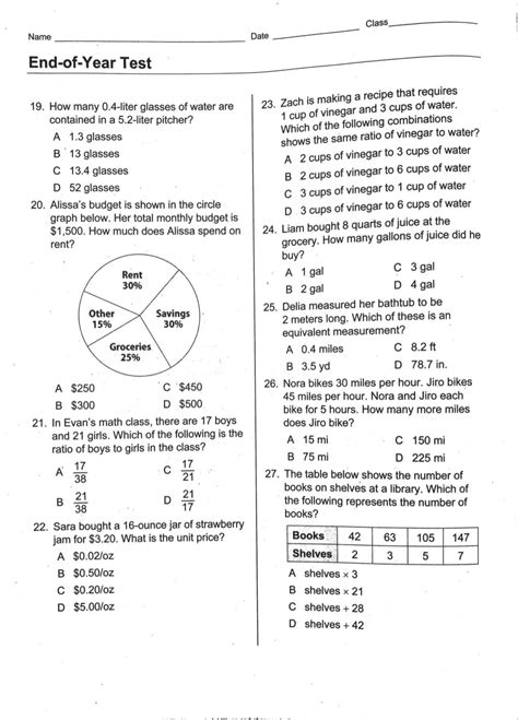 Math 7th Grade Summer Packet