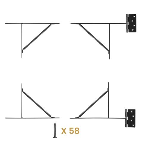 Anti Sag Gate Kit -Gate Corner Bracket-90 Degree Bracket with Gate Hinges Heavy Duty for Wooden ...