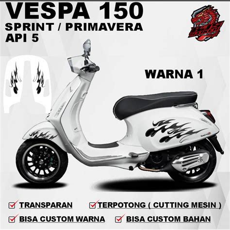 Jual Stiker Vespa 150 Vespa Primavera Vespa Sprint Api 5 Stiker Decal