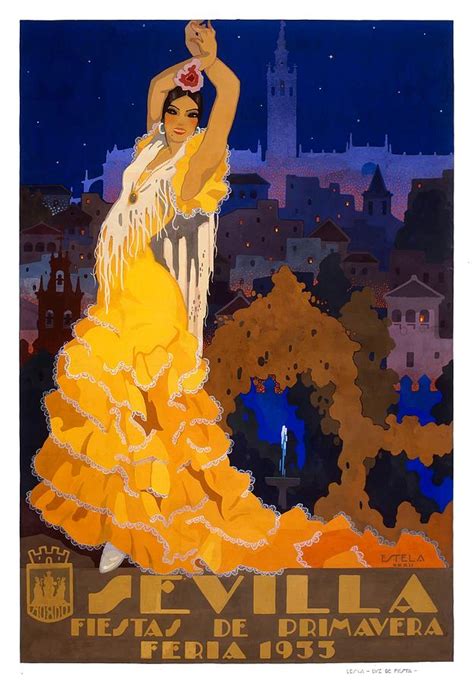 Spain 1933 Seville April Fair Travel Poster Digital Art By Retro Graphics