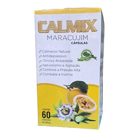 CALMIX Maracujim 60 cápsulas 500mg Erva Nativa ABRAÃO ERVAS