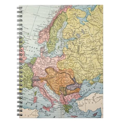 MAP: EUROPE, 1885 NOTEBOOK | Zazzle.co.uk