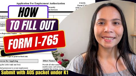 How To Fill Out Form I 765 Application For Authorization Document Submit Base On K1 Visa Youtube