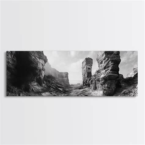Coastal Rock Passage, Ocean Cliffside Art, Natural Texture Photography