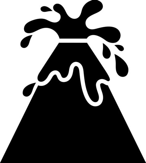 Black and White illustration of volcano icon. 24254860 Vector Art at Vecteezy