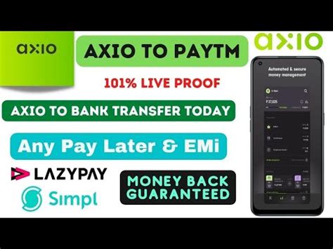 Axio To Bank Transfer Axio Pay Later To Bank Transfer Simpl To Bank