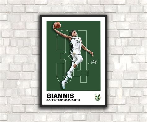 Giannis Antetokounmpo Poster Perfect For Fans Nba Etsy