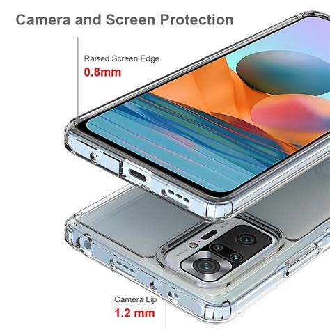 For Xiaomi Redmi Note 10 Pro Shockproof Scratchproof Tpu Acrylic