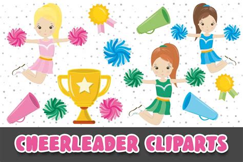 Cheerleaders Kids Clip Art