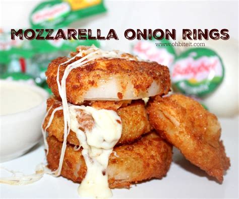 Mozzarella Onion Rings Oh Bite It