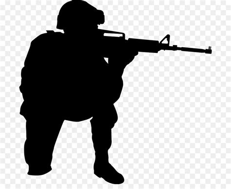 Soldier Silhouette Kneeling Png