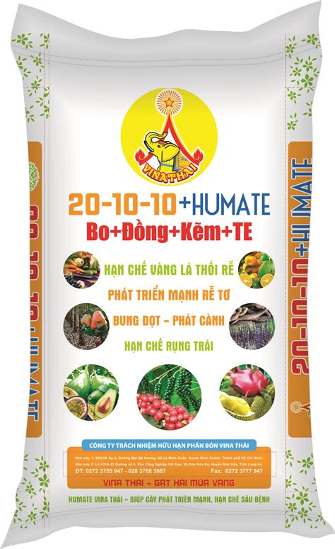 Phân NPK 20 10 10 Humate TE