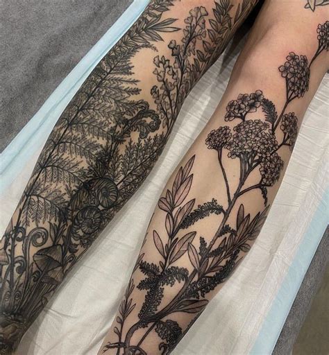 Yarrow Rosemary Flower Tattoo Ink Tattoos Instagram Tatuajes