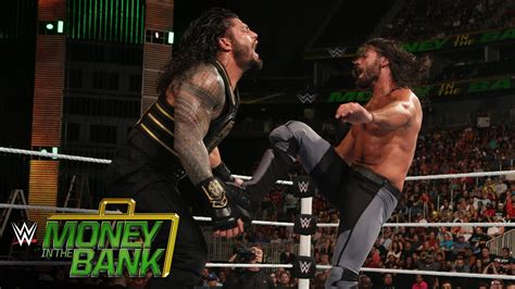 Roman Reigns Vs Seth Rollins Wwe World Heavyweight Title Match Wwe Money In The Bank 2016