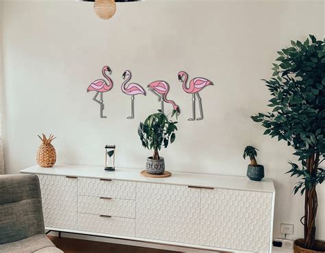 Flamingo Metal Art, Metal Wall Art, Metal Art, Colored Metal Art ...