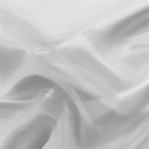 White Satin Silk Double Organza Fabric — Tissus En Ligne