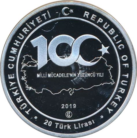 20 Lira 100th anniversary of Ataturk s departure to Samsun Turquía