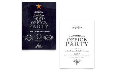 Office Holiday Party Invitation Template - Word, Publisher, InDesign