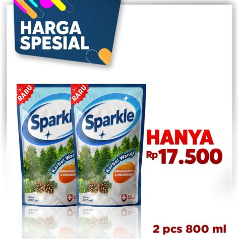 Jual Sparkle Karbol Wangi Pine Cairan Pembersih Lantai Ml Isi