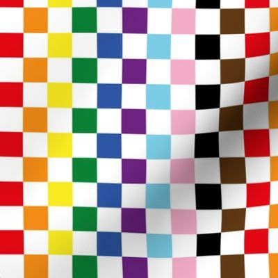 Pride 2023 Checkerboard Fabric Spoonflower