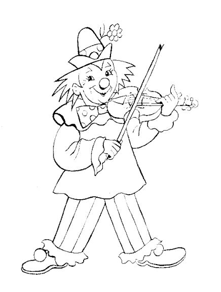 Clown Con Violino Circo Disegni Per Bambini Gratis Da Colorare Disegni Da Colorare E Stampare