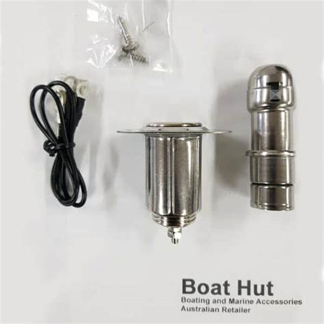 Marine Grade Stainless Steel Cigarette Lighter Set 12 Volt 24 Volt