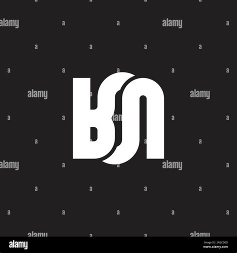 Letter Bn Curves Geometric Logo Vector Stock Vector Image Art Alamy