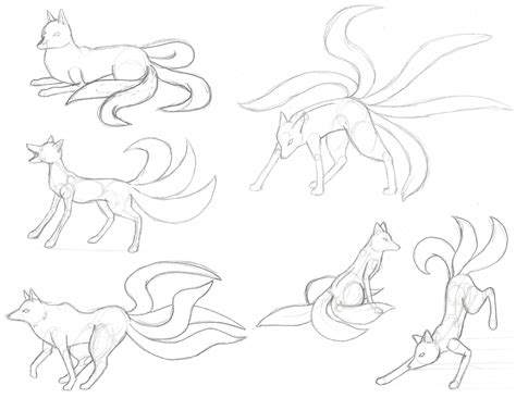 Kitsune Sketches By Kimi133 On Deviantart