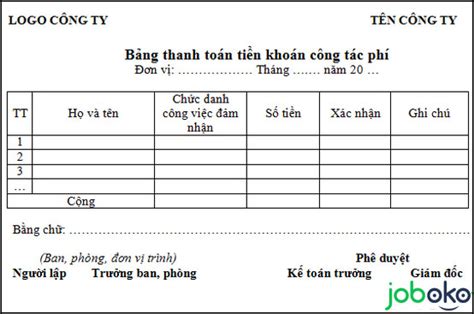 Mẫu chế độ công tác phí cho doanh nghiệp chuẩn mới nhất có link tải