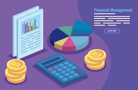 Gestión Financiera Con Calculadora E Infografías 2546047 Vector En