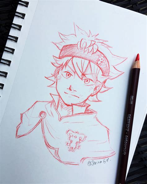 Red Pencil Crayon Asta Sketch By Serina67 On Deviantart