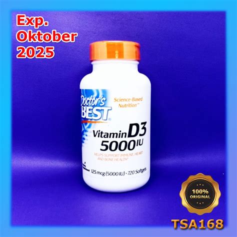 Jual Doctor S Best Vitamin D3 125 Mcg 5000 IU 720 Softgel Stok Utk 2