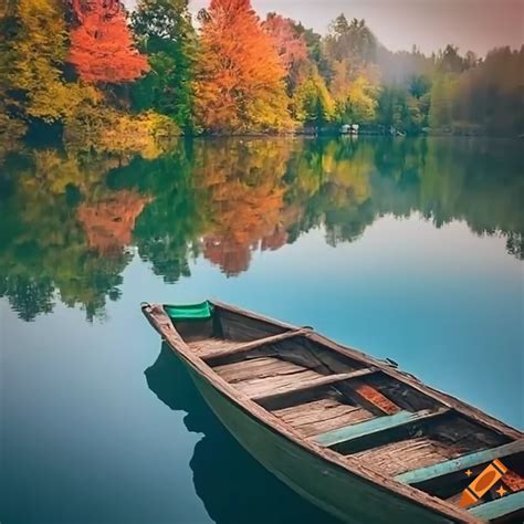 A Serene Mist Covered Lake Nestled Between Lush Green Mountains The