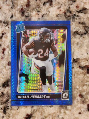 Khalil Herbert Panini Donruss Optic Rated Rookie Blue Hyper Prizm