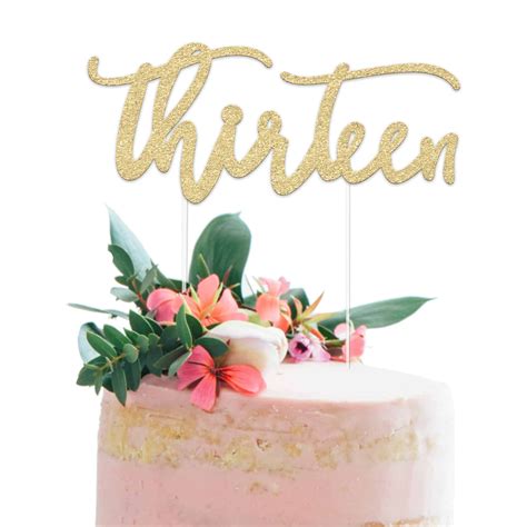 Buy 13th Birthday Cake Topper Decoration THIRTEEN 7 X 3 5