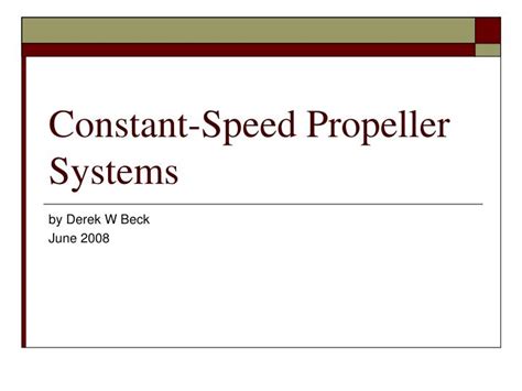 PPT - Constant-Speed Propeller Systems PowerPoint Presentation, free ...