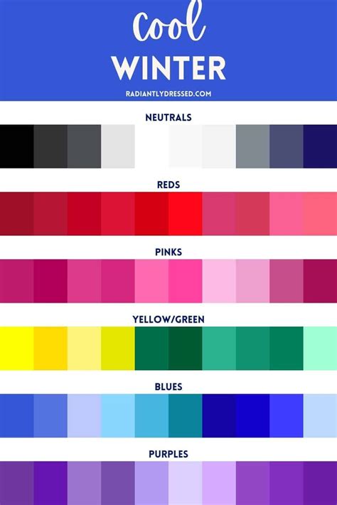 Cool Winter Color Palette Capsule Wardrobe And Ultimate Guide In 2024 Winter Color Palette