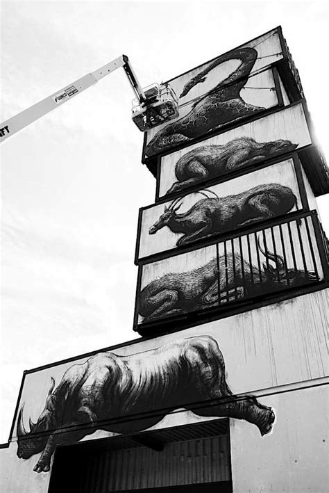 Shipping Containers Painted As Cages In Powerful Series By ROA Street