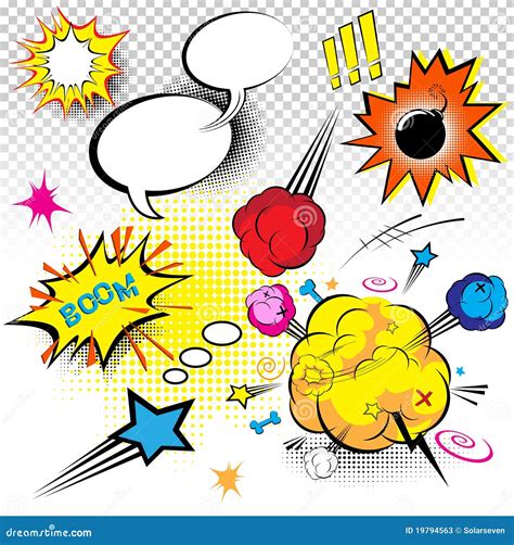 Comic Book Expressions stock vector. Illustration of book - 19794563