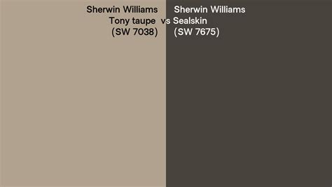 Sherwin Williams Tony Taupe Vs Sealskin Side By Side Comparison