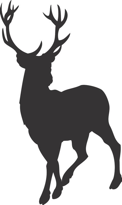 Stag Head Silhouette Vector Clipart Best