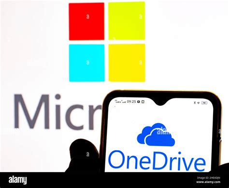 In This Photo Illustration Microsoft Onedrive Logo Seen Displayed On A