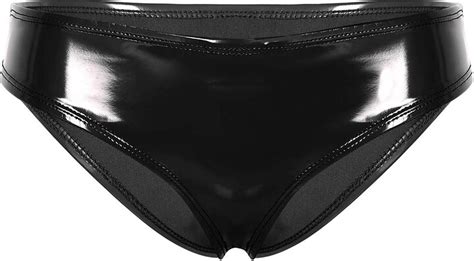 Oyolan Womens Shiny Metallic Low Rise Bikini Briefs Panties High Cut