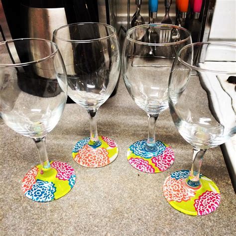 Modge Podge My Fav Wrapping Paper Personalized Wine Glasses Diy