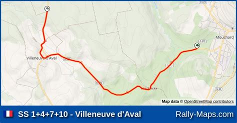 Ss Villeneuve D Aval Stage Map Rallye R Gional Du Sel