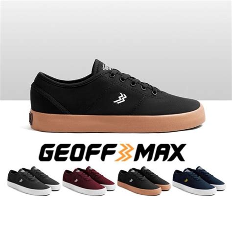 Jual Geoff Max Timeless Low Black White STZ Shoes Vulcanized