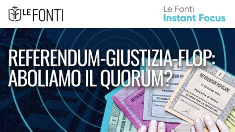 Referendum Giustizia Flop Aboliamo Il Quorum Youtube