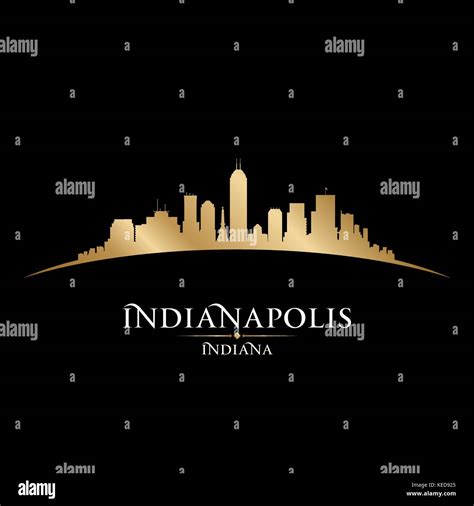 Indianapolis Indiana city skyline silhouette. Vector illustration Stock ...